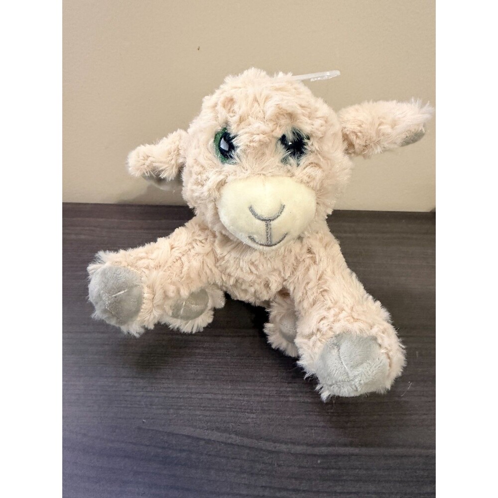 Irish Eyes Cuties Sheep Lamb Plush Cream Green Glitter Eyes Ireland Shamrock